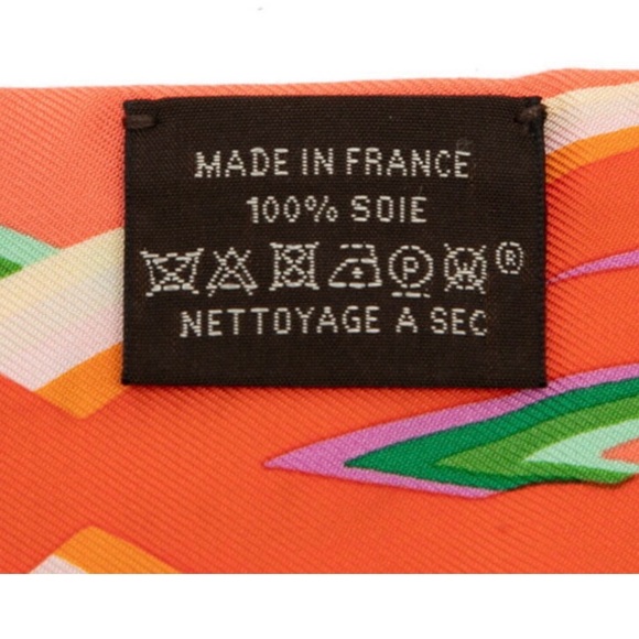 Hermes Multicolor Silk Twilly Scarf with Orange Case - Picture 8 of 8